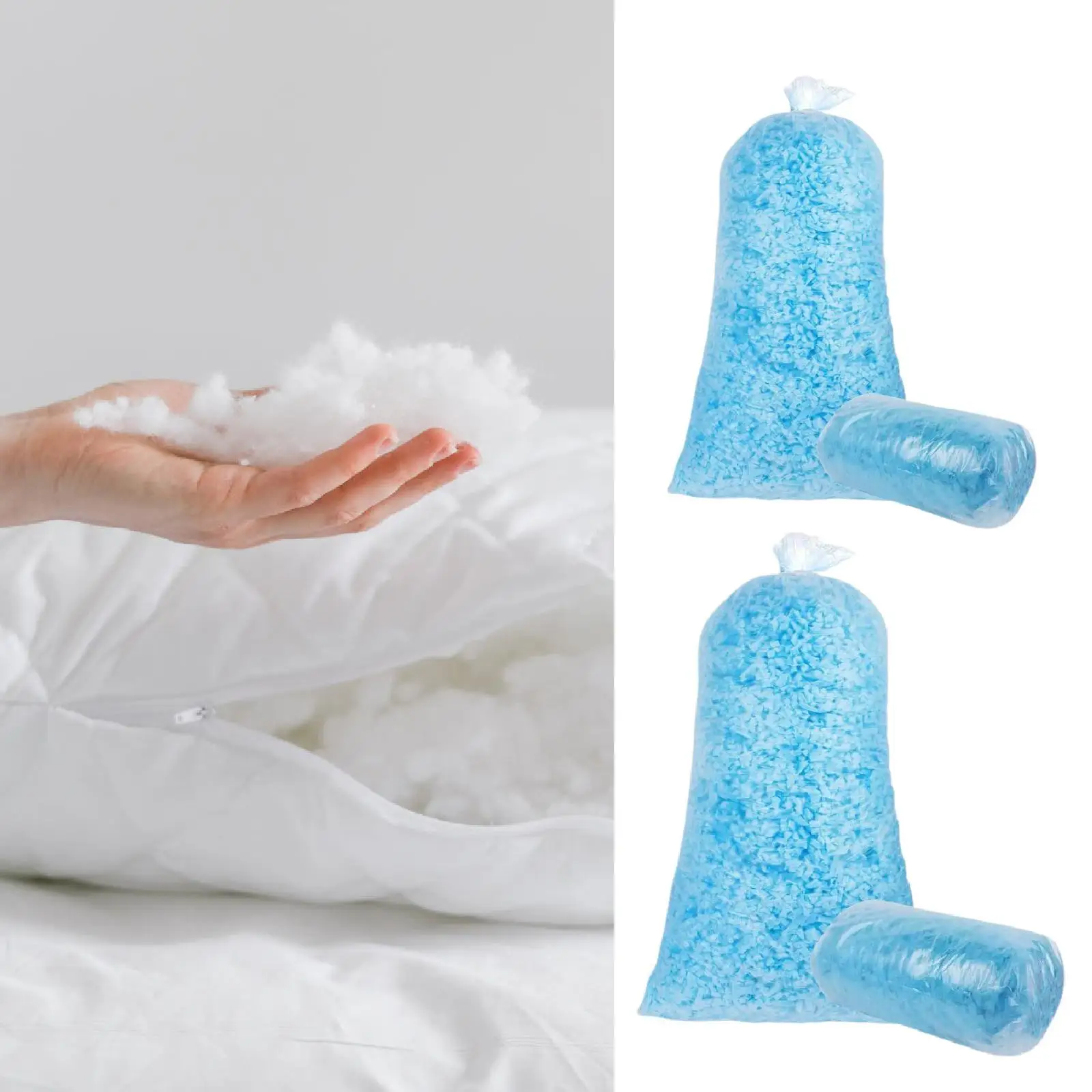 Shredded Memory Foam Refill Bedding Replacement Supplies Bean Bag Filler for Chair Pillows Stuffed Animals Arts Crafts Cushion