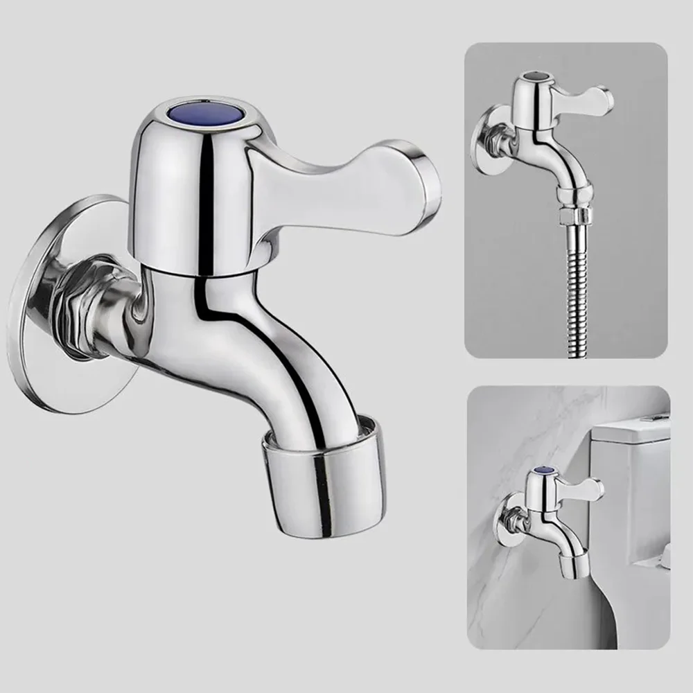 Copper 4-point Washing Machine Faucet Single Cold Water Faucet DN15 Zinc Alloy Quick Opening Quick Opening Water Nozzle washing machine faucet