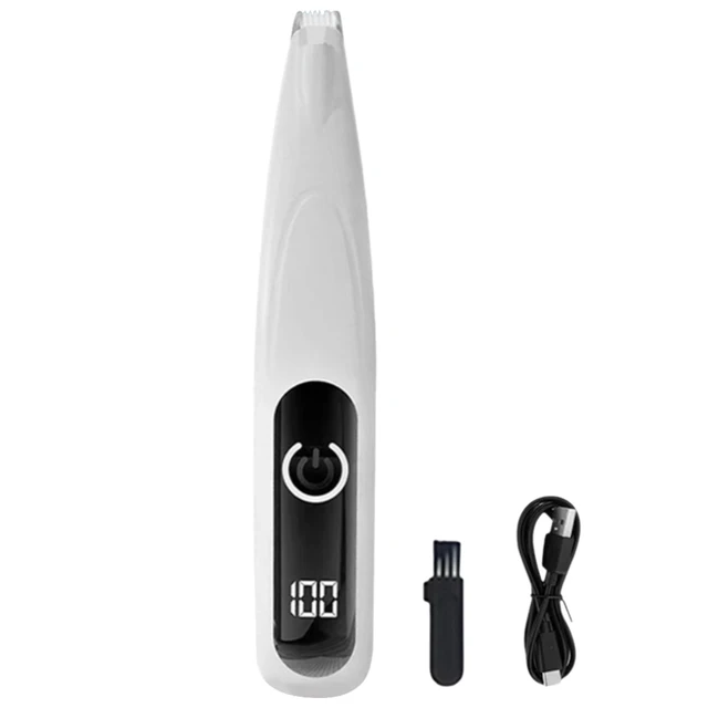 Dog Grooming Clippers with LED Light Pet Shaver Rechargeable Dog Hair Trimmer for Dogs Cats Trimming Around Paws Ears Face Rump
