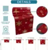 Christmas Gold Snowlfakes Linen Table Runner Holiday Party Decor Winter Xmas Kitchen Dining Table Runners Christmas Decorations 6