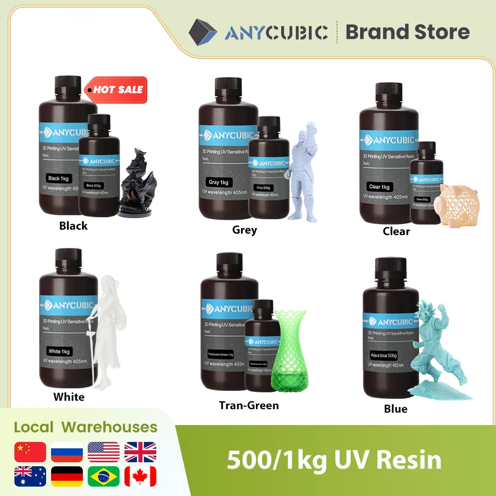 Resina uv anycubic de 1 Litro para impresoras 3 3DMARKET