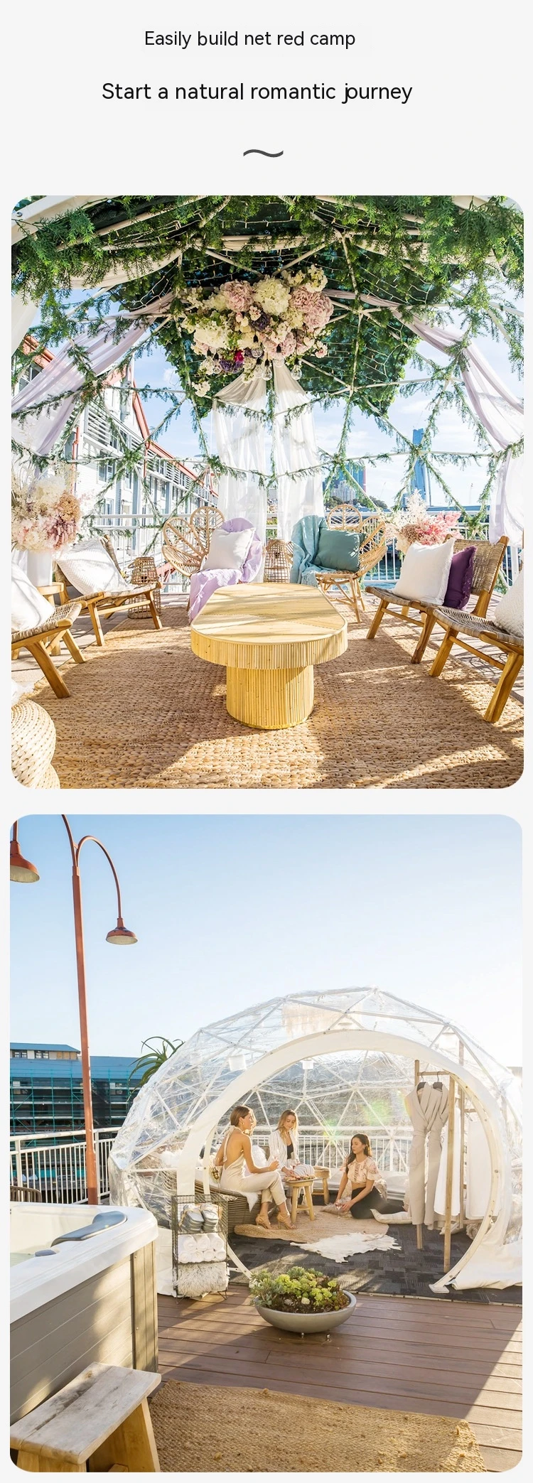 PVC Transparent Spherical Restaurant Tent Outdoor Party Room Open-Air Windproof Transparent Ball