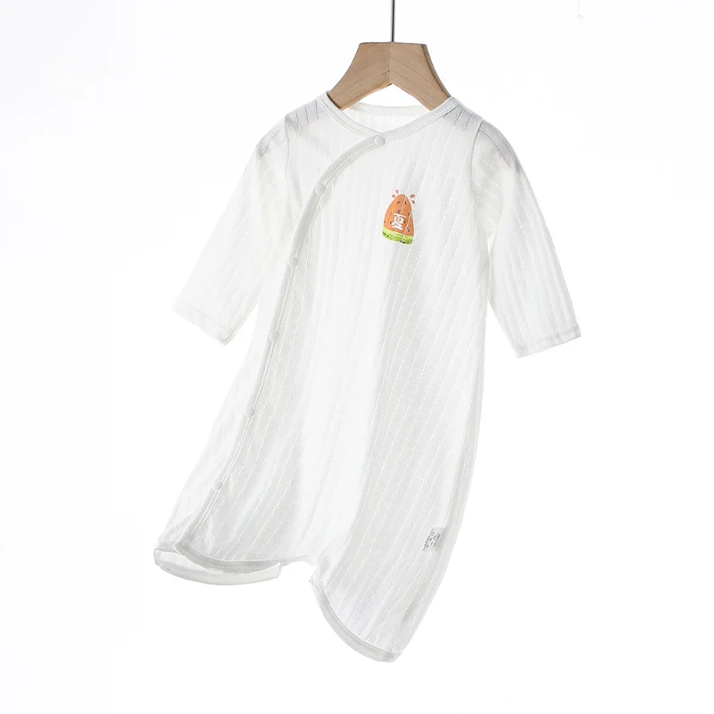

Baby Sleeping Bag 2023 Summer Belly Protection Onesie Baby Sleeping Bag Diagonal Buckle Cotton New Thin Pajamas