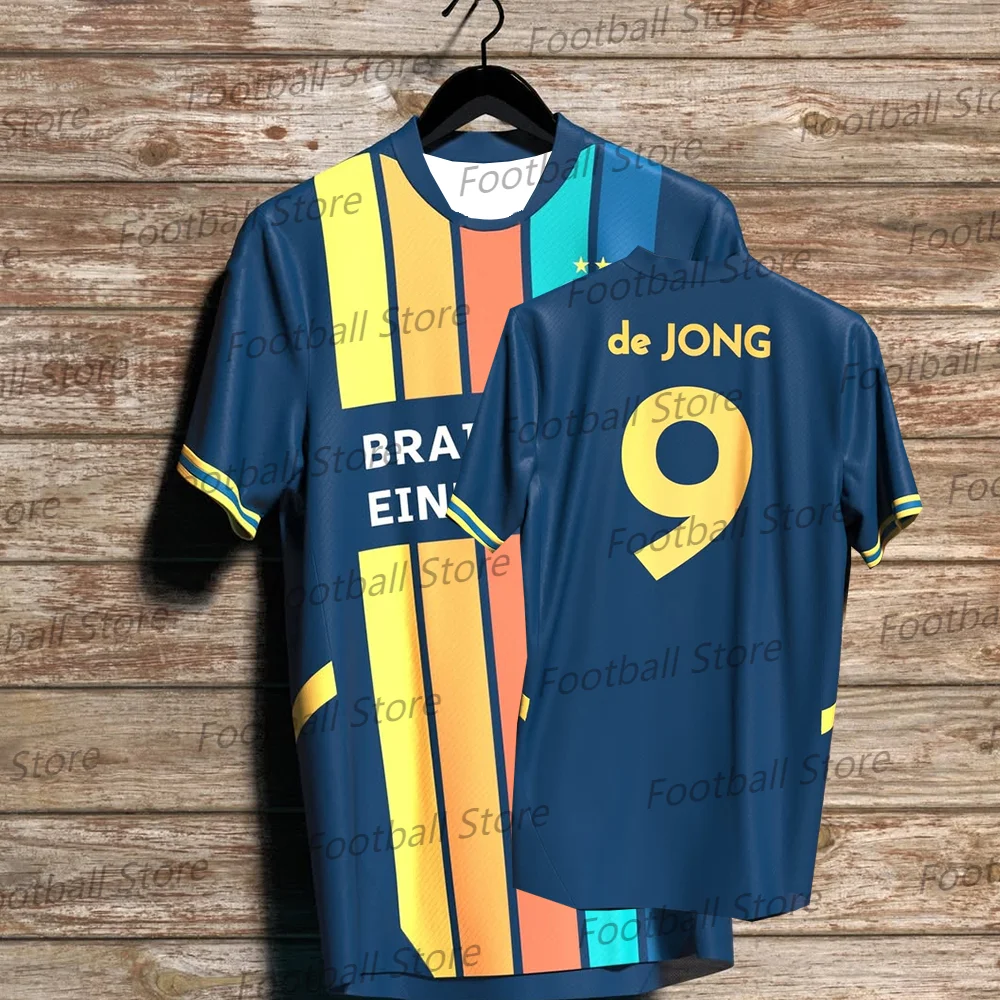 Football Jersey For Men Netherlands O-Neck Quick Drying Eindhoven Training DE jong 9 25-26 Kit Adult/KID Jersey Kit
