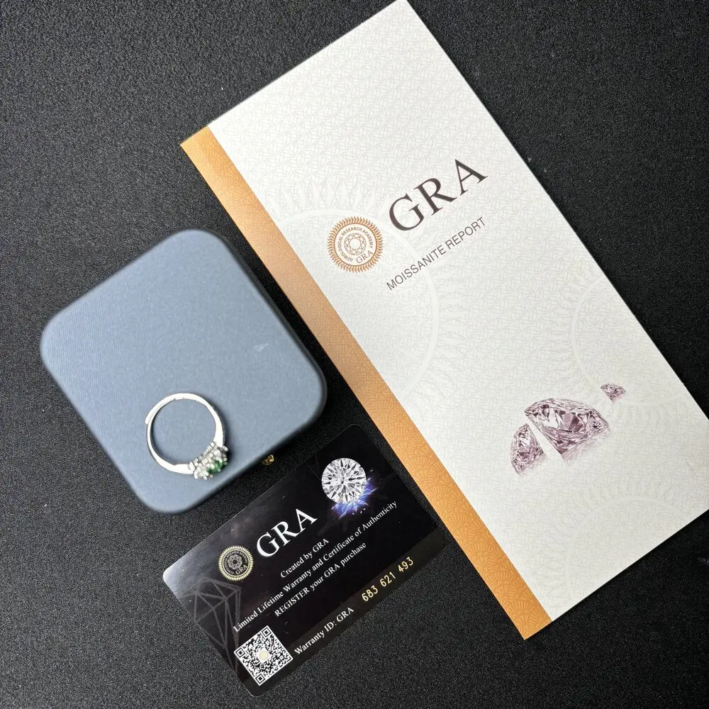 synthetic Moissanite Stone Beads with GRA Certificate Loose Gray Color Radiant Cut  Free Shipping  for Women Jewelry Ring Making