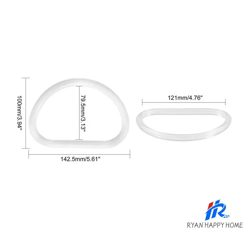 20Pcs Transparent Bag Handle Replacement D Shape Handbag Purse Handle For Handmade Beach Bag Handbags Purse Handles