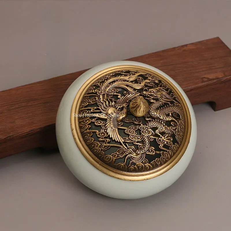 Creative Pure Copper/ceramic Incense Burner Supplies DIY Household Indoor Seal Incense Burner Tea Ceremony Creative Decoration
