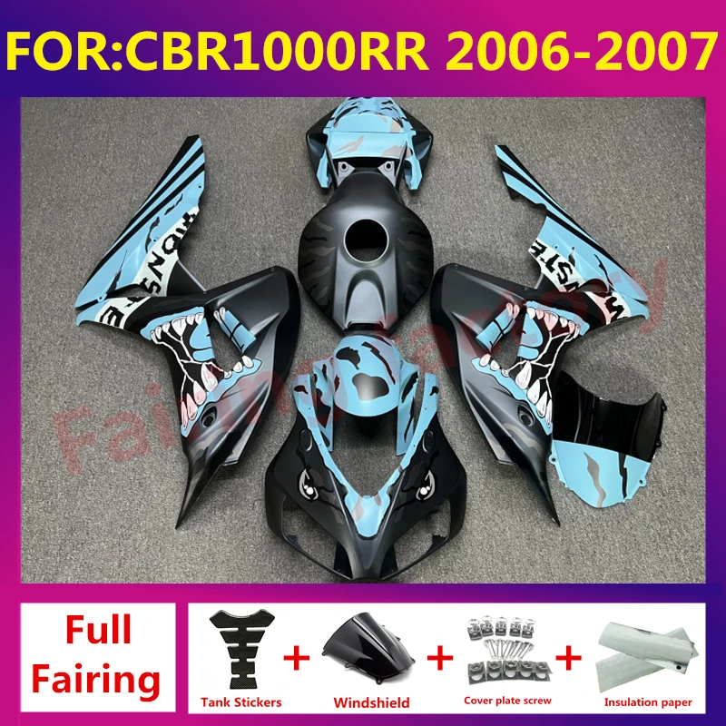 

For CBR1000RR CBR 1000RR CBR1000 RR 2006 2007 Motorcycle Injection full Fairing Kit fit Bodywork fairings zxmt set blue shark