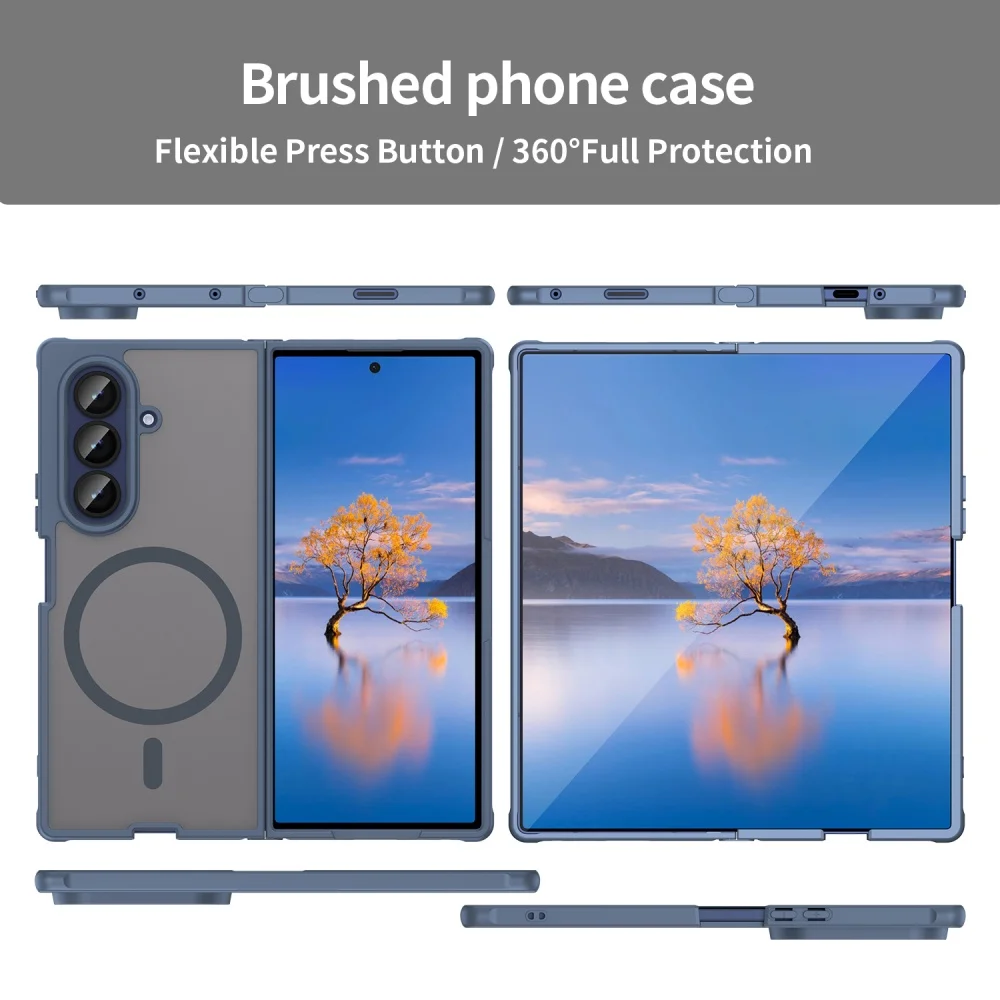 Luxury Matte Hard Case with Magnetic Wireless Charging - Shockproof Ultra Slim Cover