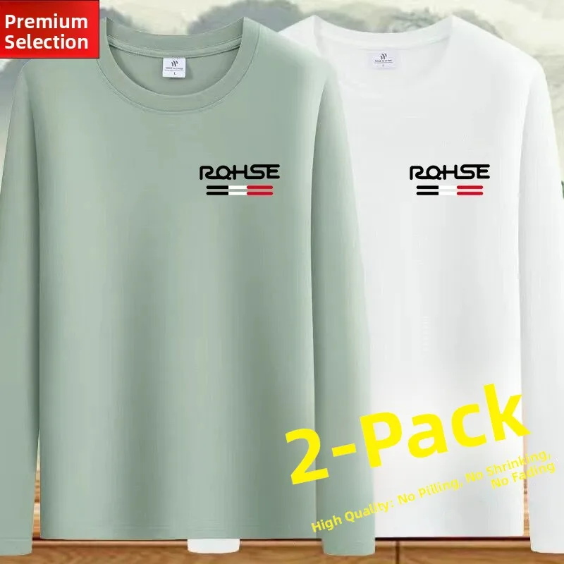 2 pieces [long-sleeved small rq] bean green + white