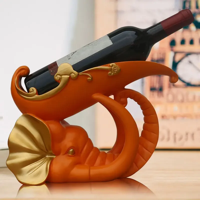 象のワインラック,家の装飾,柔らかな北欧スタイル,リビングルーム