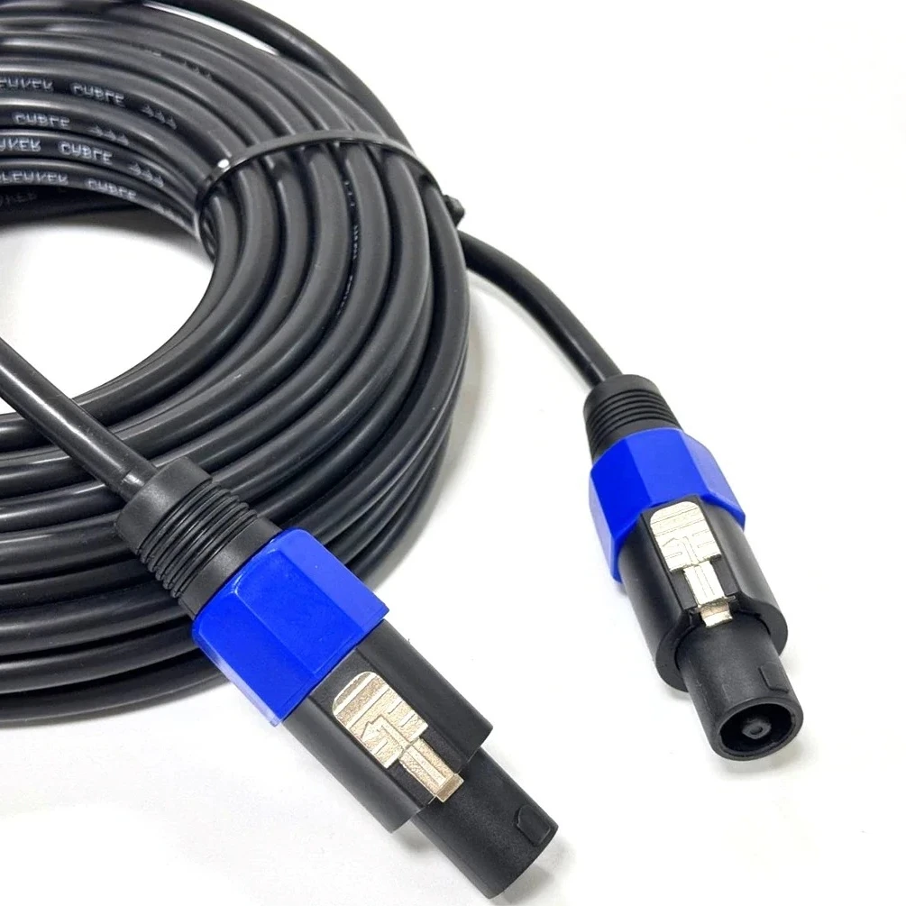 Premium Heavy-Duty 12AWG Twist Lock Audio Speaker Cable – Male to Male Connectors, Multiple Length Options