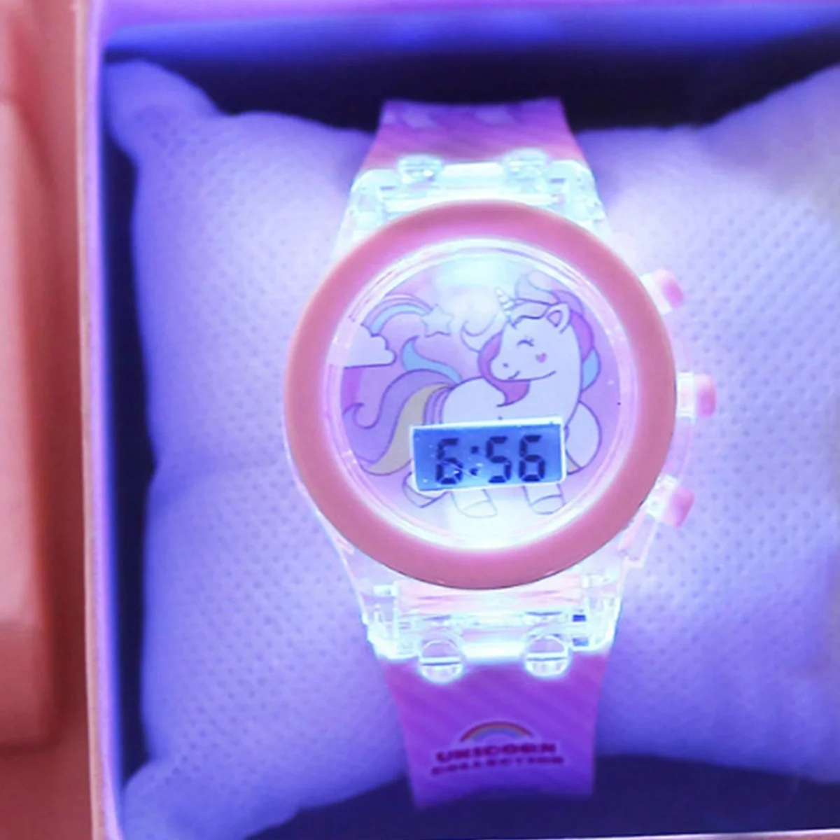 Electronic Watch 1pcs Unicorn Silicone + 1pcs Unicorn Crystal Bracelet Set Gift DAUGHTER'S GRADUATION Season