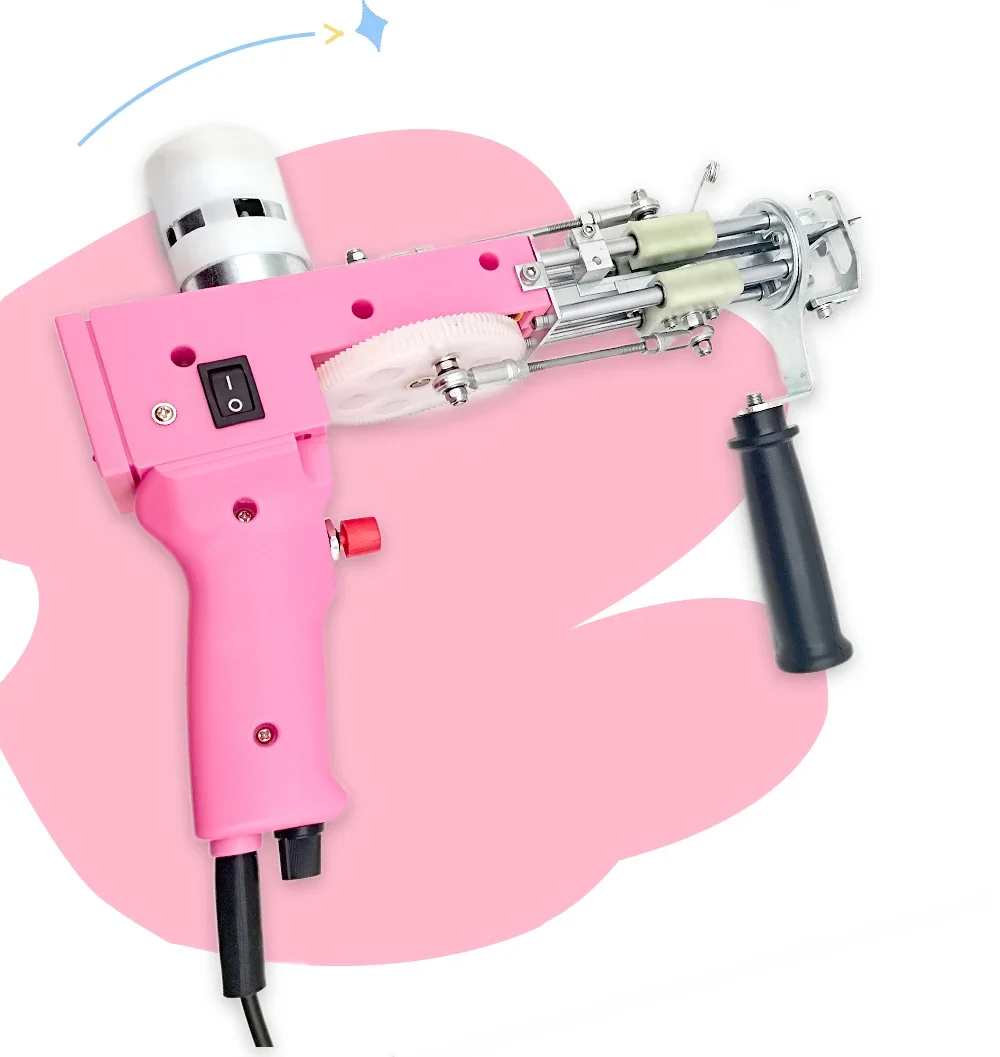 Rosa Tufting 2-in-1 Tufting-Pistole mit Teppichschneidemaschine, Teppich-Tufting-Pistole, Teppichherstellungs-Set, Teppich-Schnitzmaschine – Detail 2