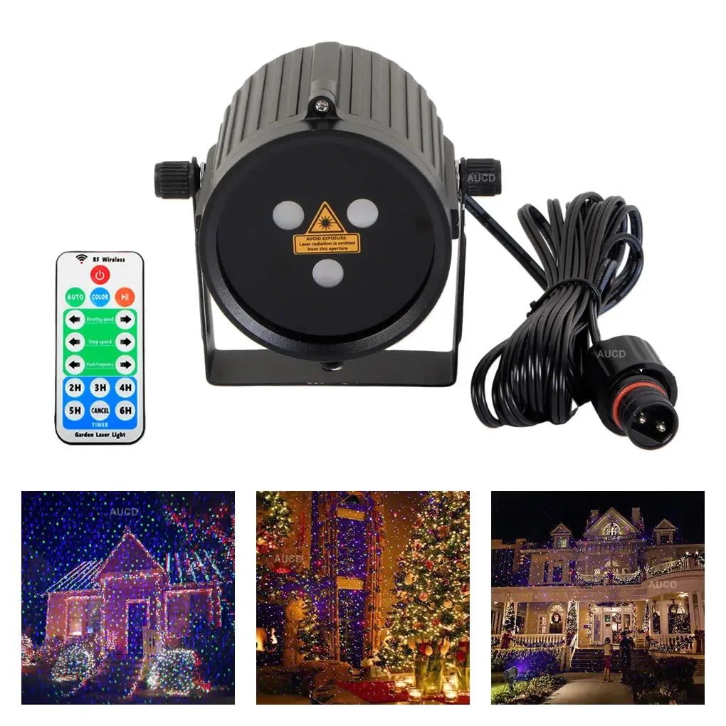 Outdoor IP65 Remote Moving RGB Laser Starry Sky Lawn Lamps garden light Garden Yard Christmas Party Decoration Show Projector Night Lighting