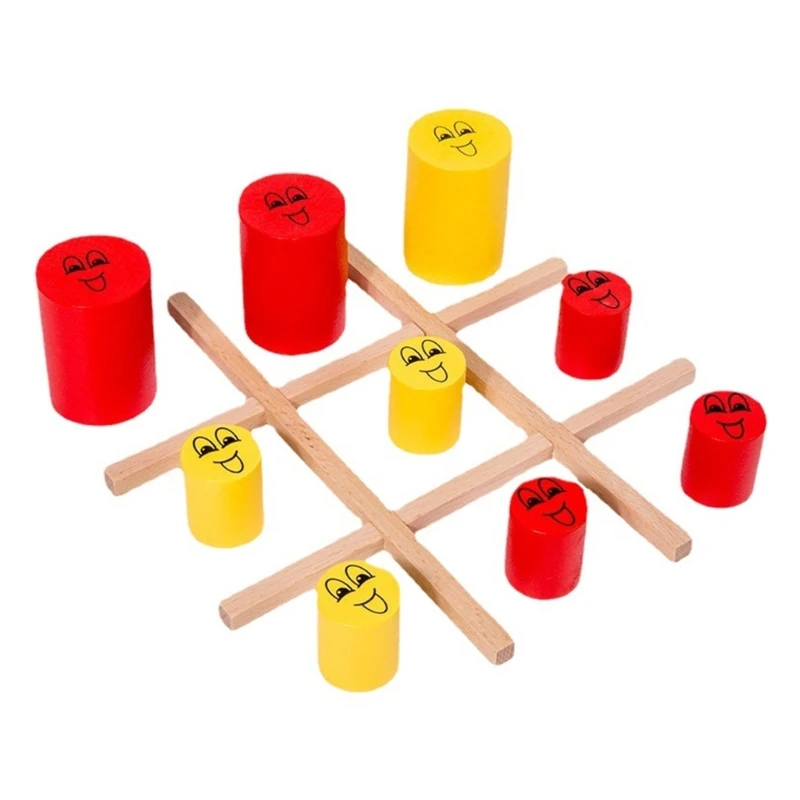 

Wood Tic-Tac-Toe Game Portable Travel Game Классическая настольная игра для детей