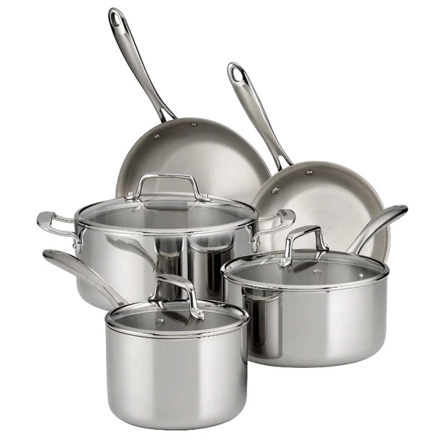 Tramontina Gourmet Tri-Ply Clad 3qt Deep Saute Pan with Lid Silver