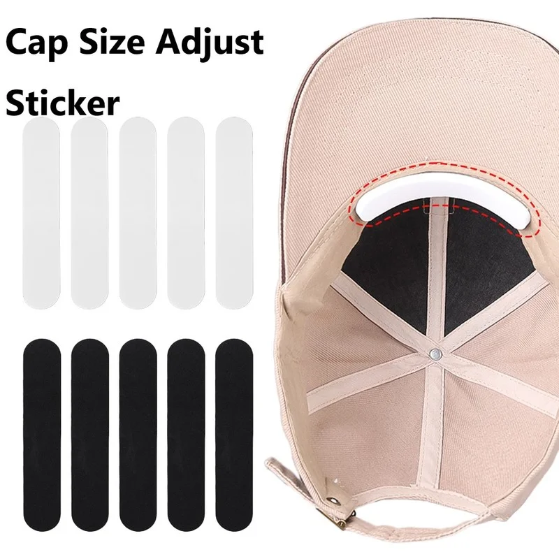 Disposable cap liner moisture wicking sweatband visor hat size reducer adhesive sweat absorbing strips patch tape 5Pieces