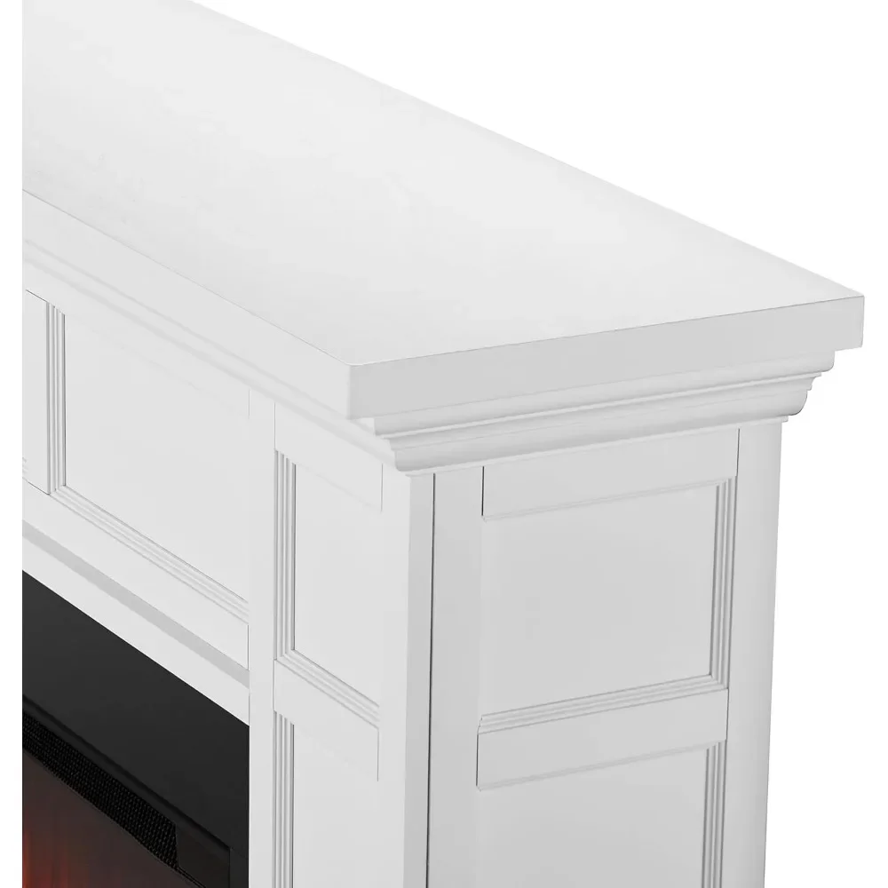 75” Electric Fireplace with Mantel for Living Room or Bedroom,Replaceable Fireplace Insert Heater,Realistic Log and Flame Effect 6