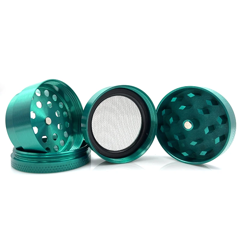 Small Grinder with 4 Parts 40mm Mini Zinc Alloy Mill Handle Herb Mills Tobacco Grinder Flat Pattern for Smoking Tools