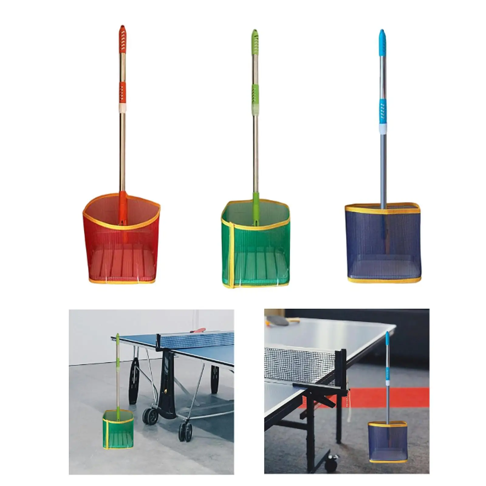 Table Tennis Ball Picker Collector, Pingpong Ball Retrieval Tool Telescoping Table Tennis Pickup Net