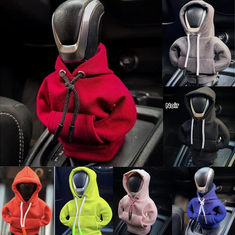 Mode Schaltknauf Hoodie Sweatshirt Auto Innenraum lustig Schaltknauf  Kapuzenpullover Abdeckung Hohe Qualität
