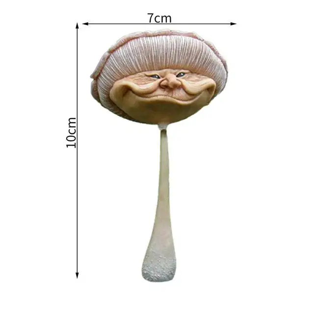 Gomba Szobor Kerti Díszek Vicces Emberi Arc Figurák Kültéri Udvar Gyep Dekoráció - Image 6