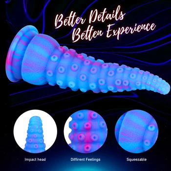 3 Sizes Anal Plug Colorful Octopus Tentacles Butt Plug Vagina Ball Silicone Anal Dildos Adult Sex Toys For Women Men Masturbator 3