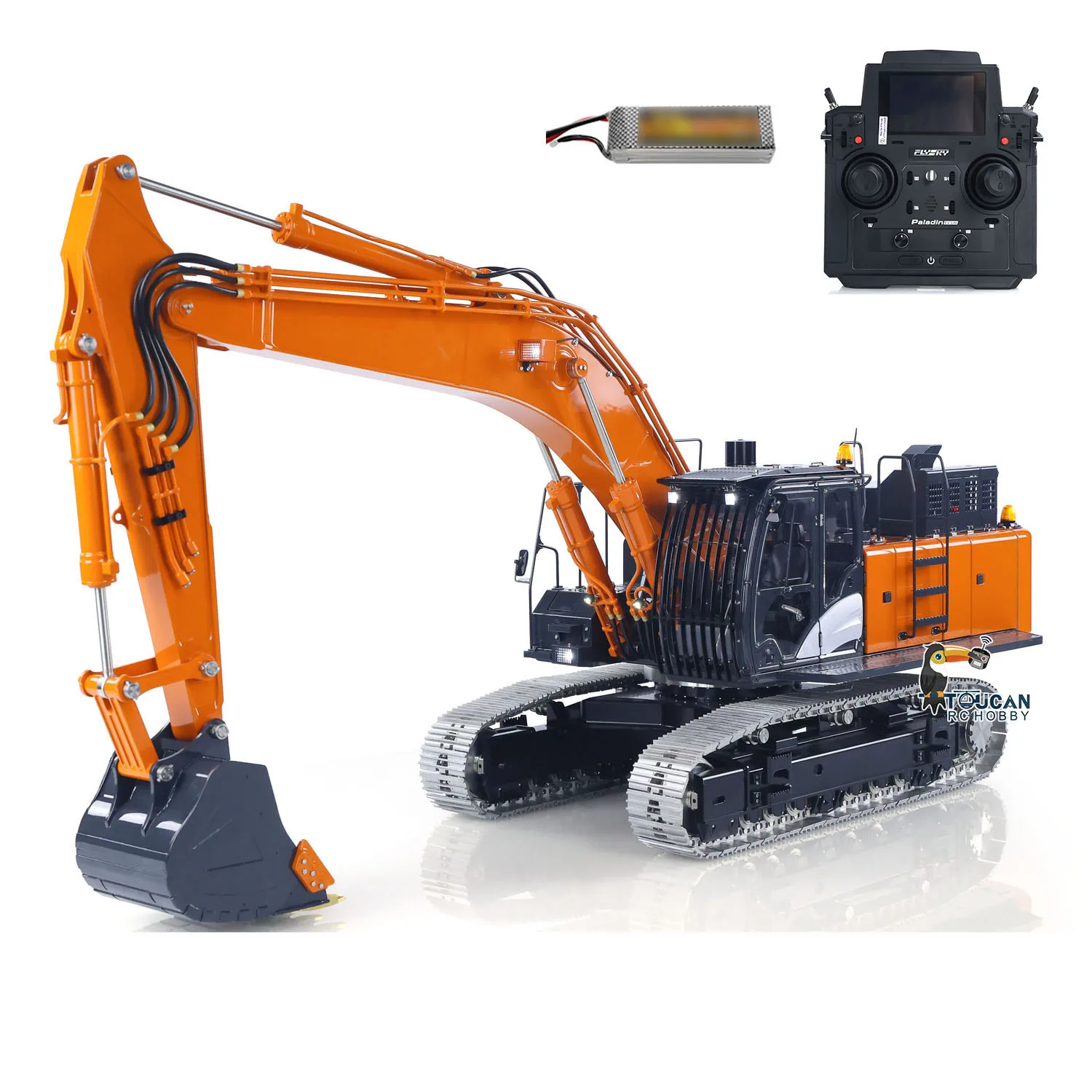 【LOHEN】Kyochan New 1/14 LESU 490 Aoue ZX490 Hydraulic RC Excavator Metal RC