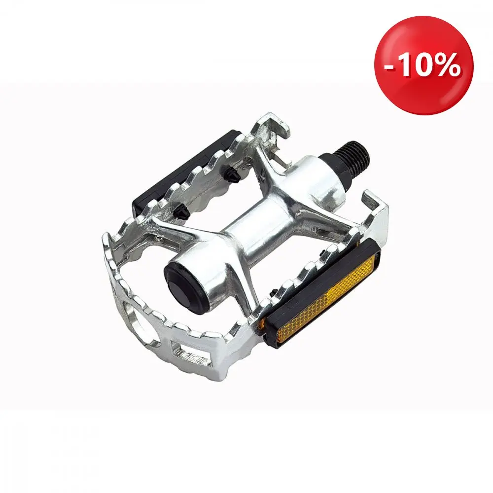 Pedals p801 Al. 9/16 silver. Veloolimpcom Wide Platform Accessories Part Lightweight Durable Reliable Sports Kit Equipment Safety Riding Road