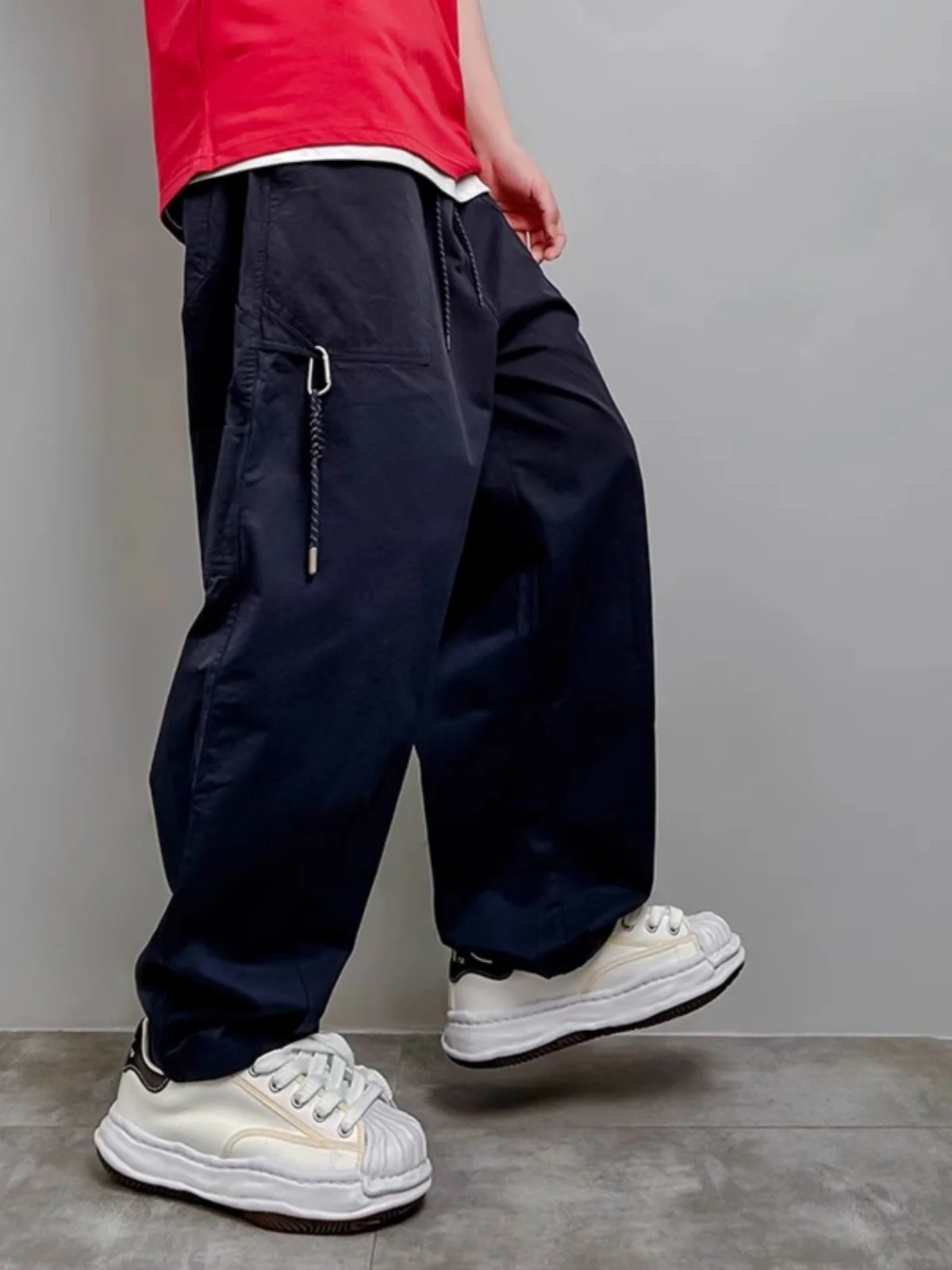 Loose Straight Leg Workwear Trousers for Men Casual Comfortable Cotton High Waist Autumn Faion Street Sle Vibe