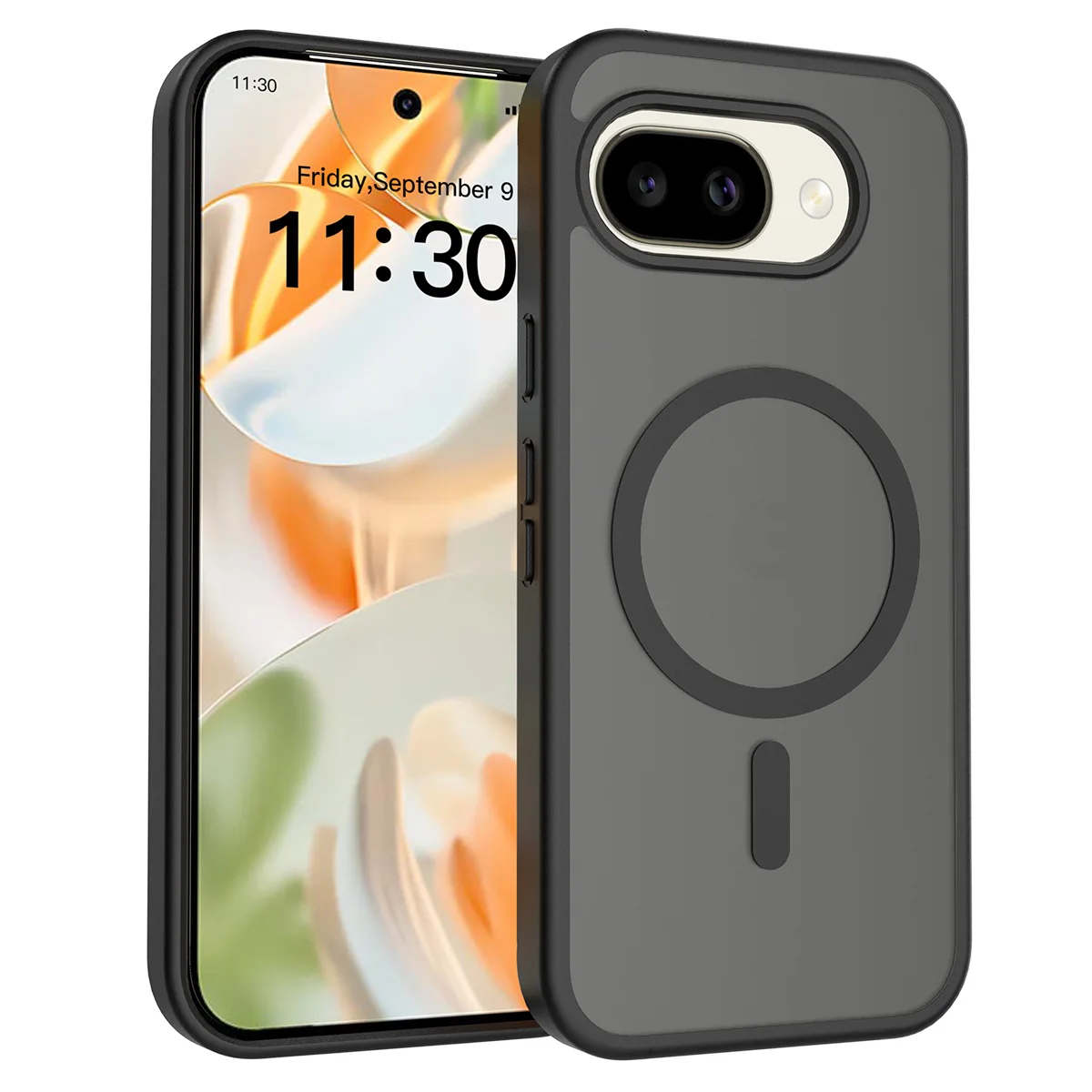 Magnetic Shockproof Phone Case with Airbag Drop Protection and Matte Finish | Wireless Charging Compatible