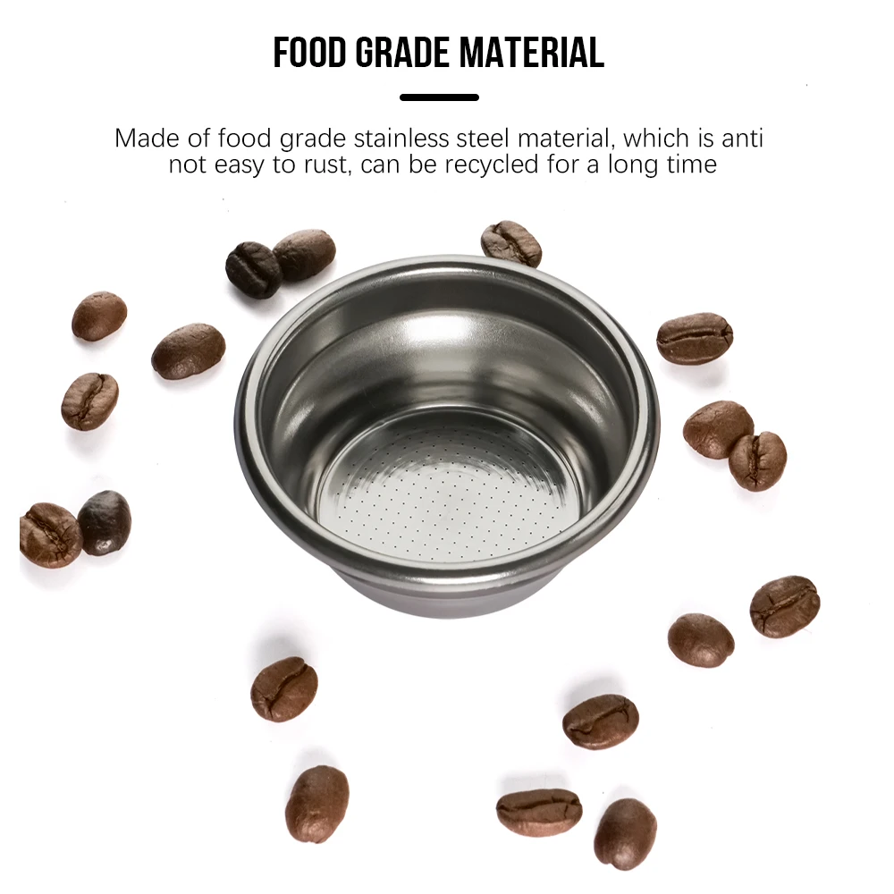 Filtro per Caffè in Acciaio Inossidabile da 51 Mm, Cestello per Filtro per Caffè da 1 Tazza, Poroso Non Pressurizzato a Parete Singola, Accessori per Filtri Cestello per Filtro Filtro per Caffè