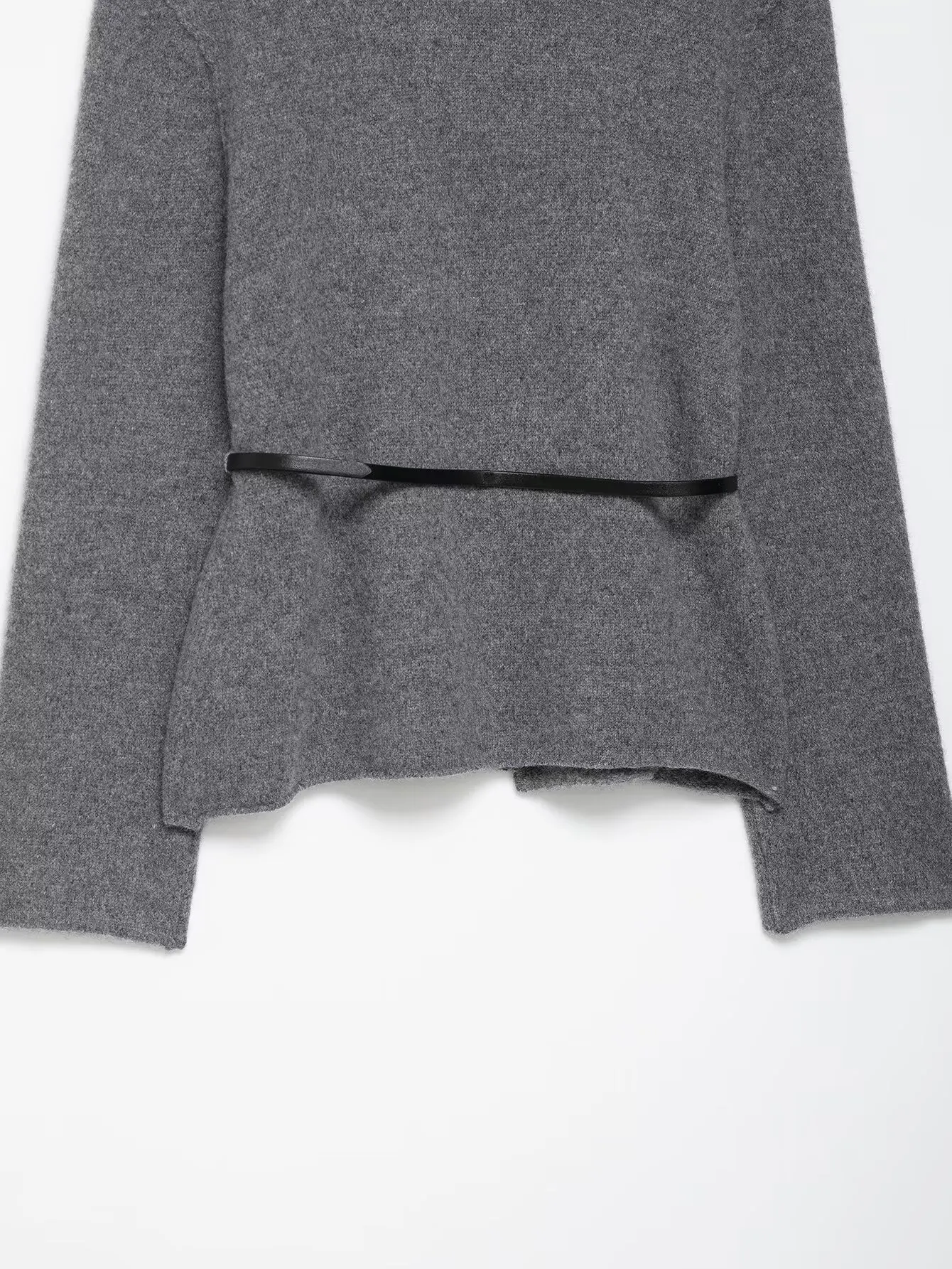 Women Spring Fashion Solid Color Cardigan With Belt Female Crochet Knitting Sweater Jacket Lady Chic Long Sleeve Coat Chic Tops