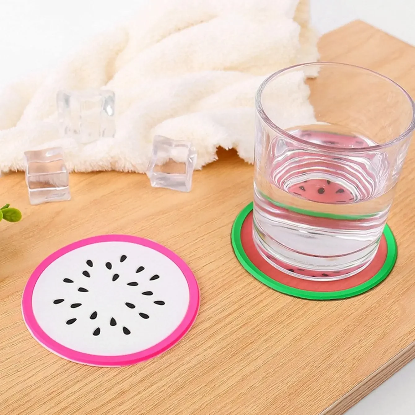 7pc-Fruit Shape SiliconeSlip Insulation Pad Cup Mat Holder