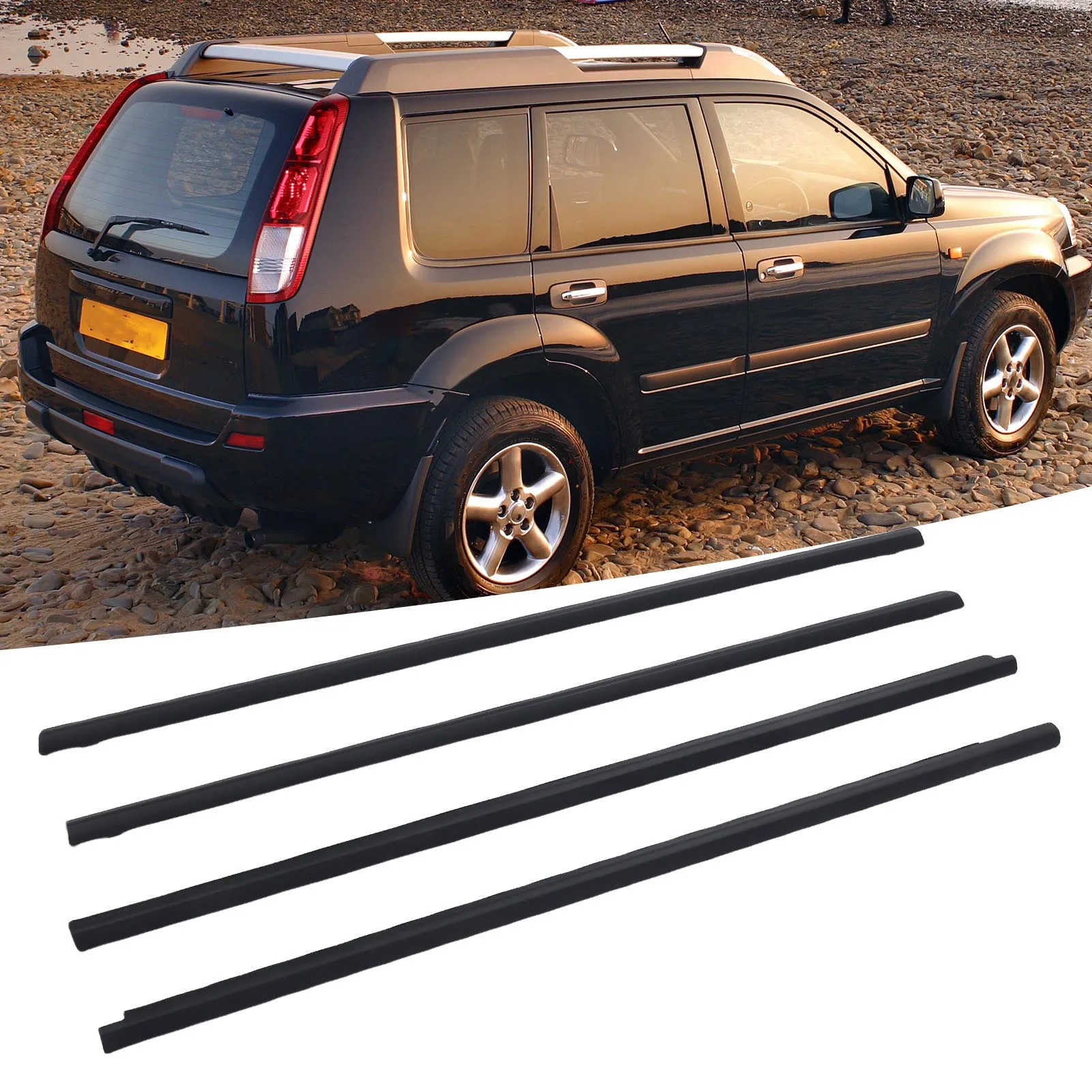 80820 8H300 Seamless Fit High Toughness Window Weather Strip  Belt Replacement for X-Trail T30 2001-2007 for Vehicle