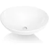 16" x 13" x 5.5" White Oval Ceramic Countertop Bathroom Vanity Vessel Sink BVS1613A-OL 1