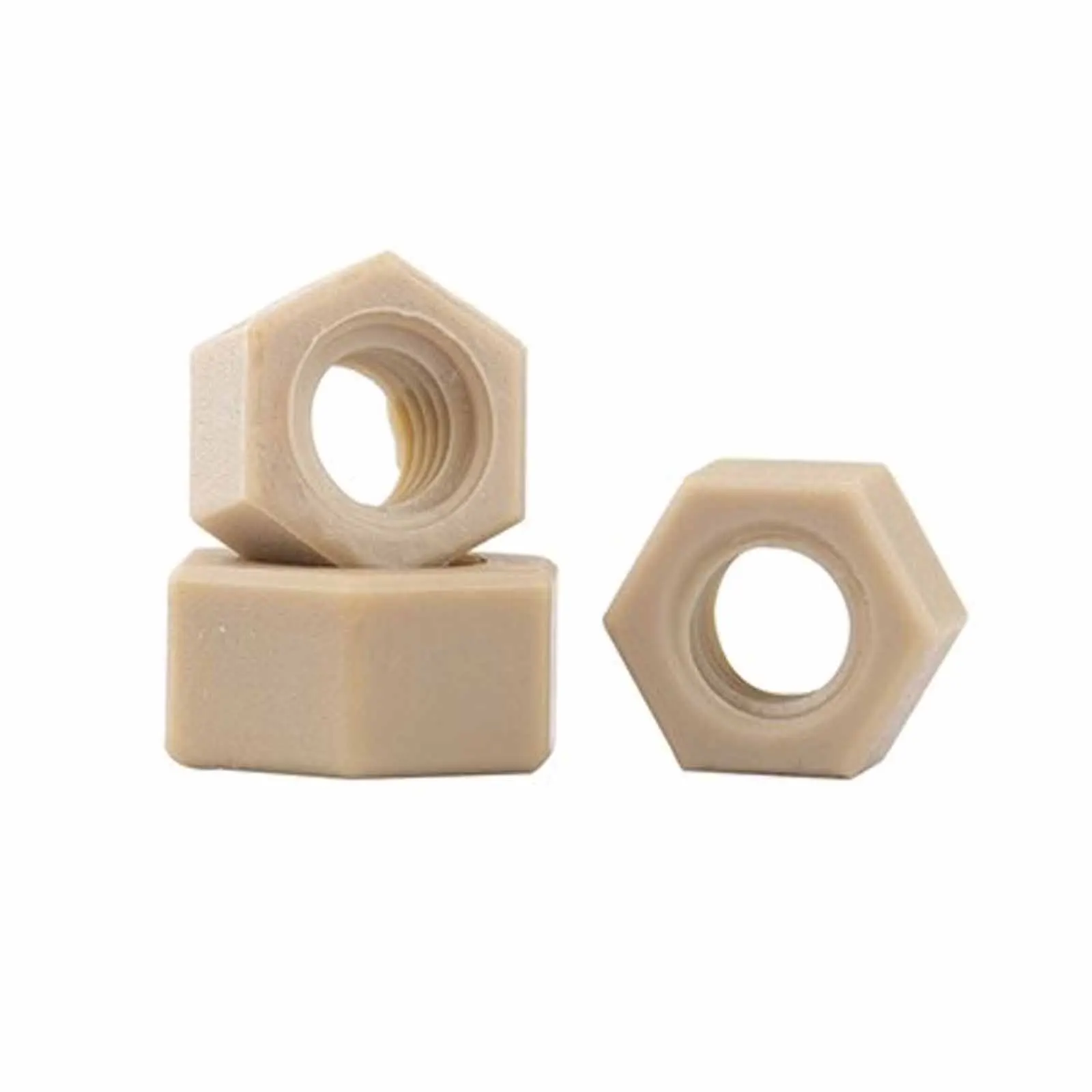 1pc M2 M2.5 M3 M4 M5 M6 M8 M10 M12 M14 M16 M20 PEEK High-strength High-temperature Resistant Insulation Plastic Hex Hexagon Nut