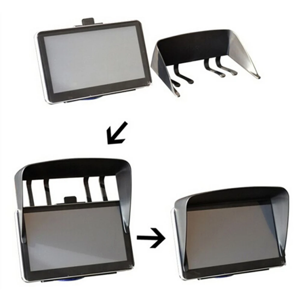 Car GPS Sunshade 1pc Black Visor For Navigator 7 Inch Professional Anti Reflective Screen Hood