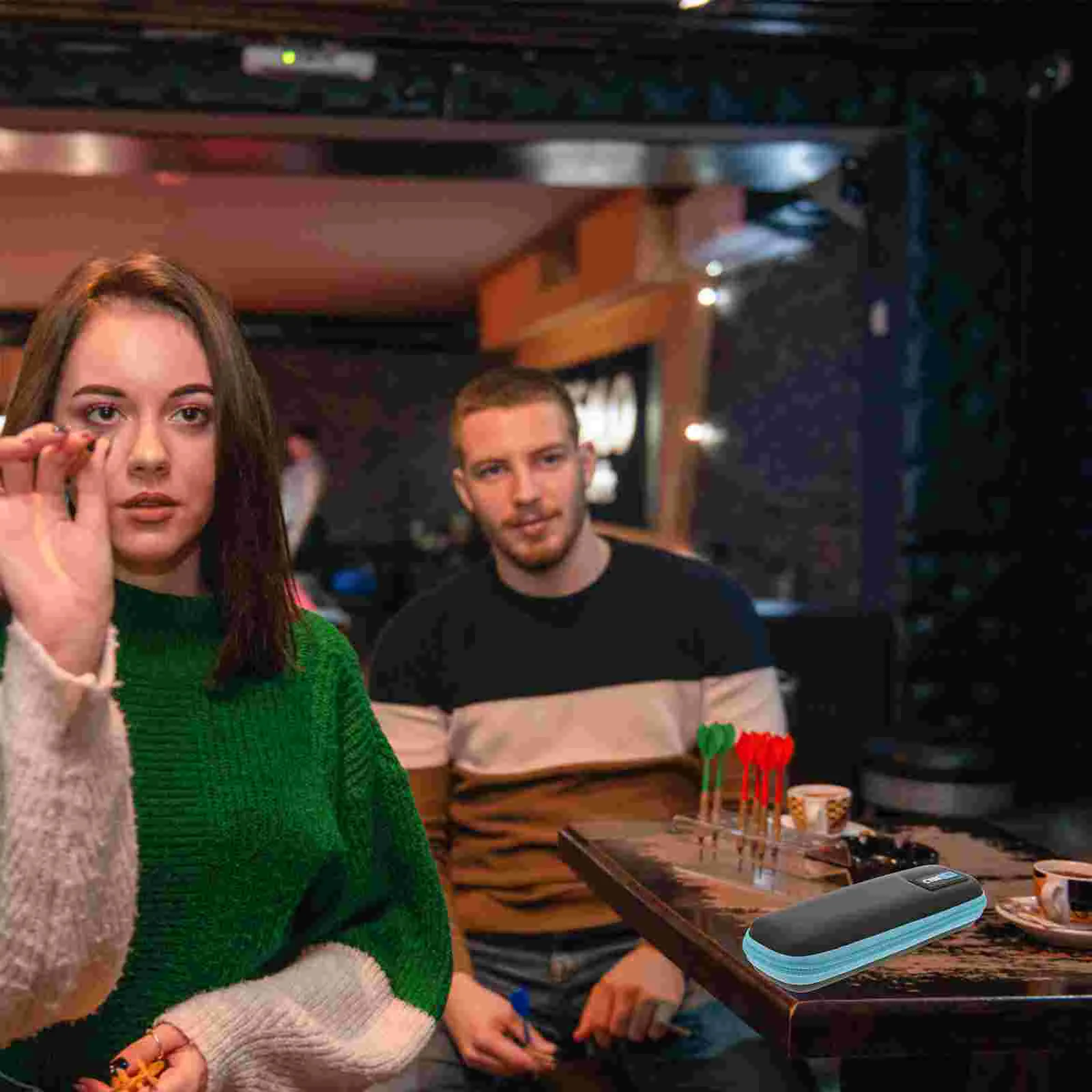 Dart Box Darts Accessories Carry Case Wallet Pockets Holder Storing Bag Black Durable Darts Container For Home Outdoor