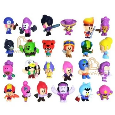 24pcs Anime Mini Figures Accessories Charms Poco Spike Nita Cute Cartoon Heroes Model Toys Game Collectibles for Children Gift anime figure toys