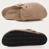 Shevalues Classic Cork Clogs Slippers Women Men Soft Footbed Suede Sandals With Arch Support Trendy Beach Slides Home Men Mules 6
