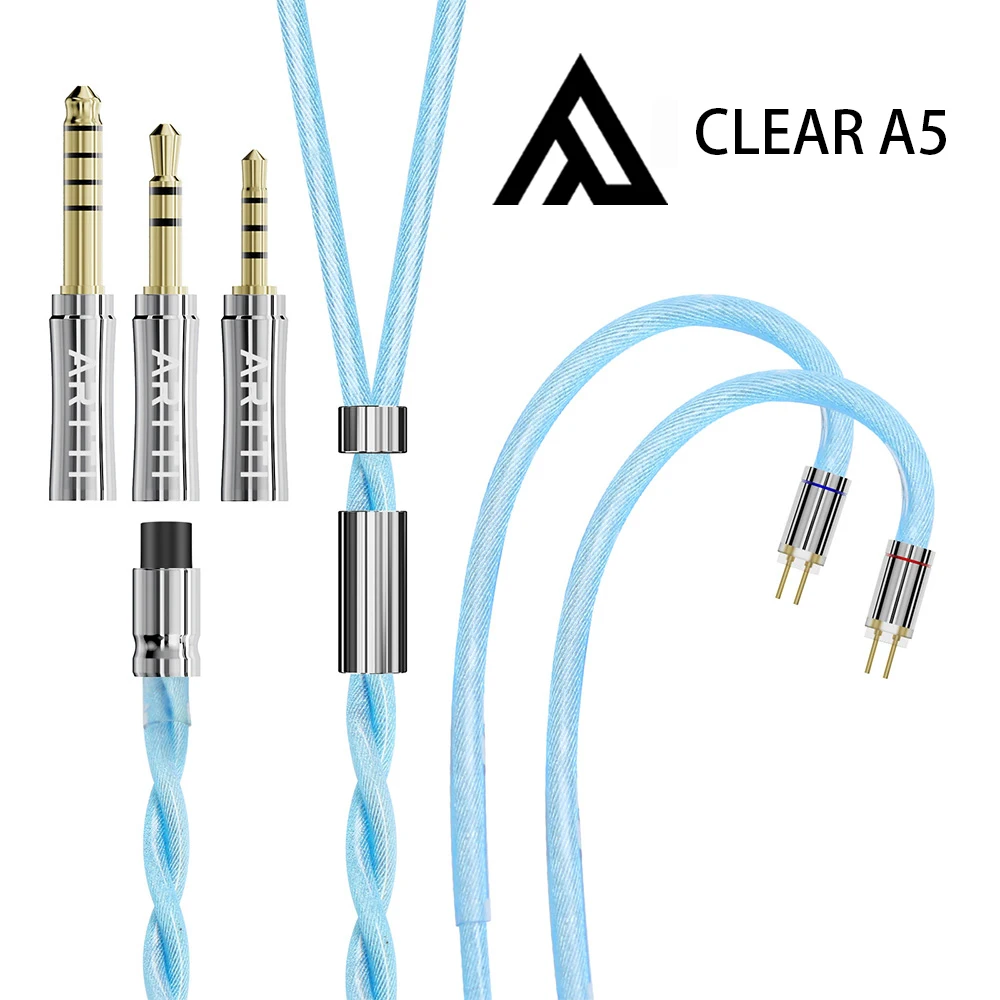 

ARTTI CLEAR A5/A9 756 Strands Silver-plated Earphone Upgrade Cable 2 Cores 7N OCC Copper 3in1 2.5+3.5+4.4mm Plug 2pin/MMCX Cable