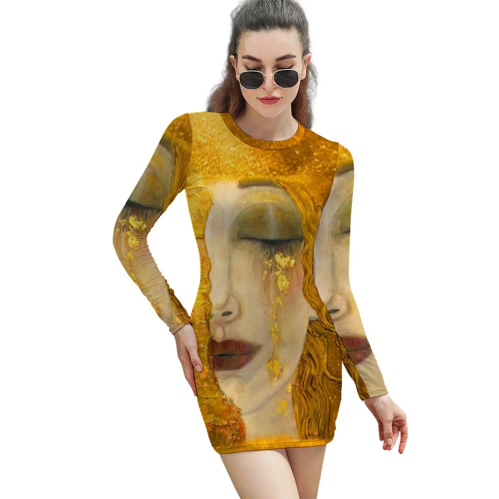 

Платье-футляр с длинным рукавом Gustav Klimt Freya's Tears