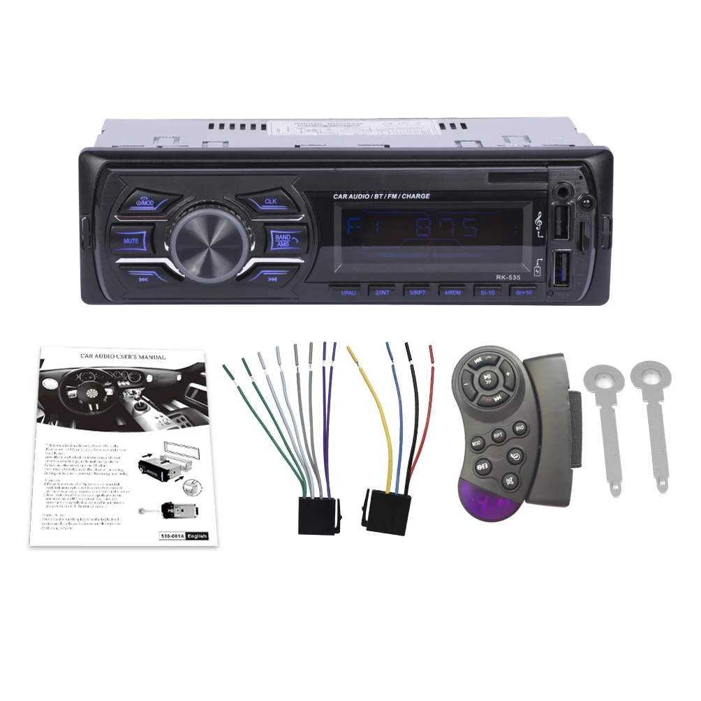 

DC12V Car Radio FM Retro Car Audio Bluetooth MP3 Player Dual USB Charger TF Card AUX ISO