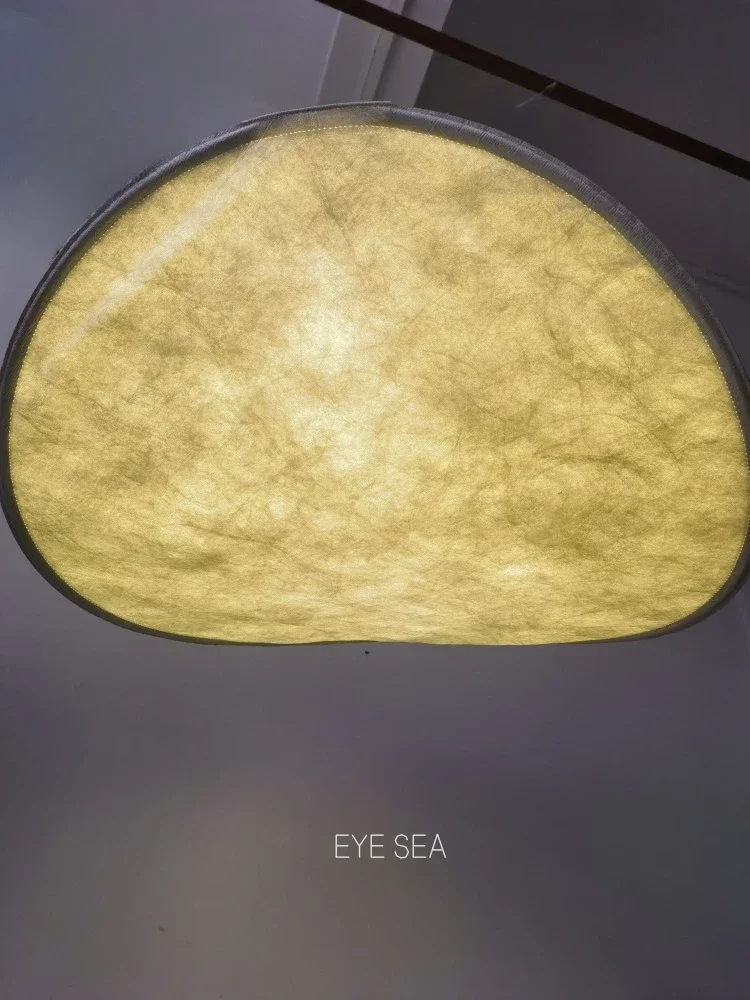 Japanese Wabi-sabi Style Minimalist LED Chandelier for Bedroom Living Room Home Decor Modern Gentle Paper Fabric Pendant Lights 4