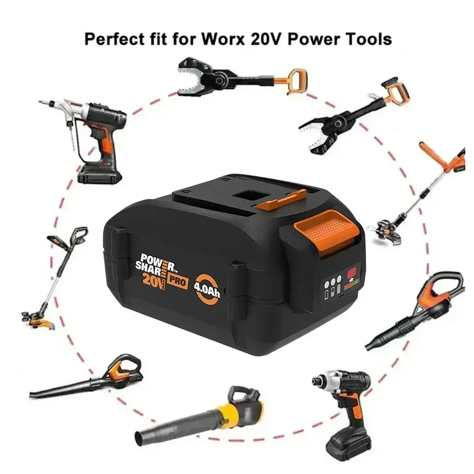 Original For WORX brand new genuine WA3578 - PowerShare 20V 4.0AH/5.0AH/6.0AH lithium-ion large-capacity battery 3