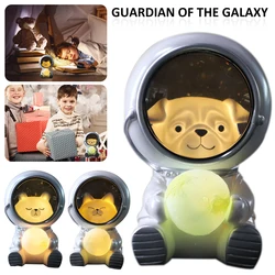 Lampe de nuit d'astronaute créative, veilleuse d'astronaute mignonne d'animal de compagnie, décoration de la maison, cadeau pour enfants, ornements de chambre à coucher, lampes d'astronautes 