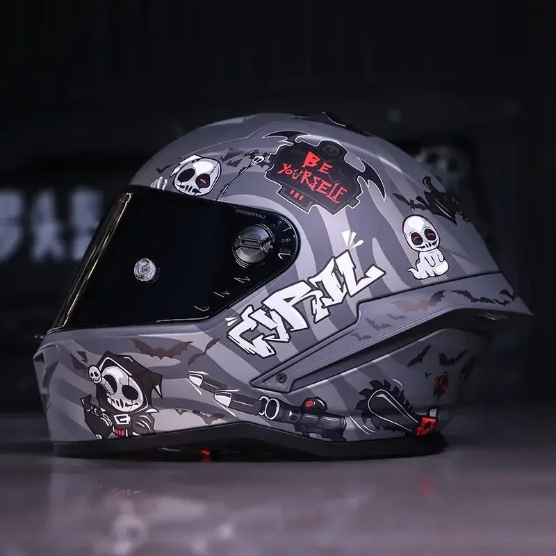 thumbnail image 1 of Casco de motocicleta CYRIL, casco integral todoterreno con lentes de colores, capacetes, cascos para moto, aprobado por ECE, ala trasera grande, casco de moto, 1 of 5