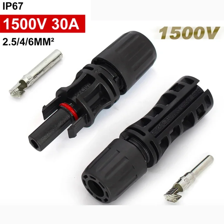 Solar PV DC Connector Kit - 100 Pieces, 30A/50A, 1500VDC/1000VDC Capacity